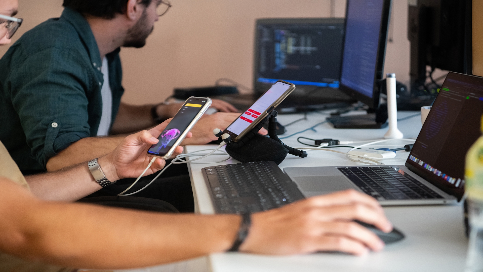 Software developer testing mobile application