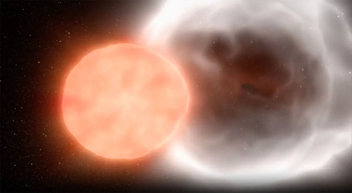Illustration showing the explosion of a white dwarf as a Type Ia supernova. These events are 'standard candles' that can be used to measure distances in space. Credit: NASA/JPL-Caltech