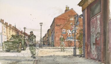 Why did British army employ an artist in Northern Ireland?