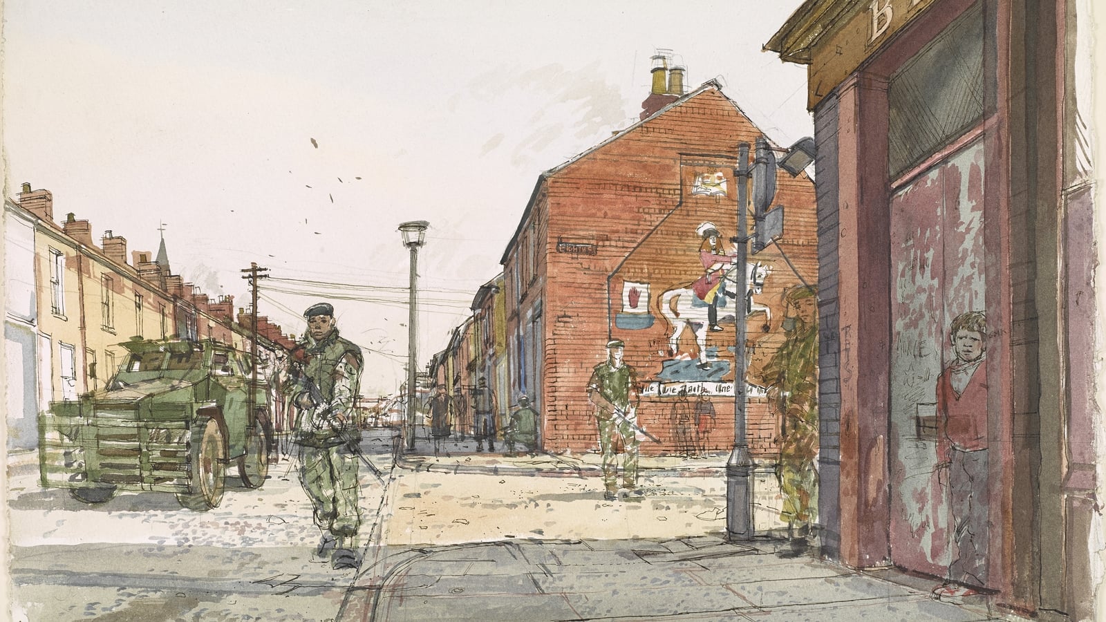 Why did British army employ an artist in Northern Ireland?