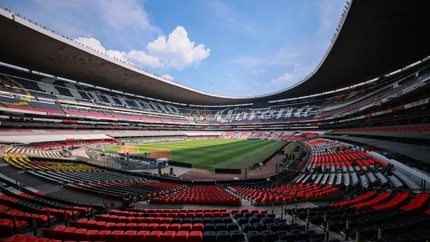 MEXICO CITY, MEXICO - MAY 18: General view of Azteca Stadium prior the semifinals second leg match between America and Chivas as part of the Torneo Clausura 2024 Liga MX at Azteca Stadium on May 18, 2024 in Mexico City, Mexico. (Photo by Hector Vivas/Getty Images)