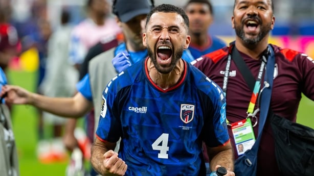 Roberto Lopes #4 of Cabo Verde celebrates after the FIFA World Cup 2026 Group H match between Cabo Verde and Saudi Arabia at Houston Stadium on June 26, 2026 in Houston, Texas.