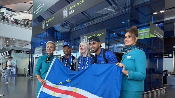 Pico Lopes family Dublin Airport Aer Lingus RTE