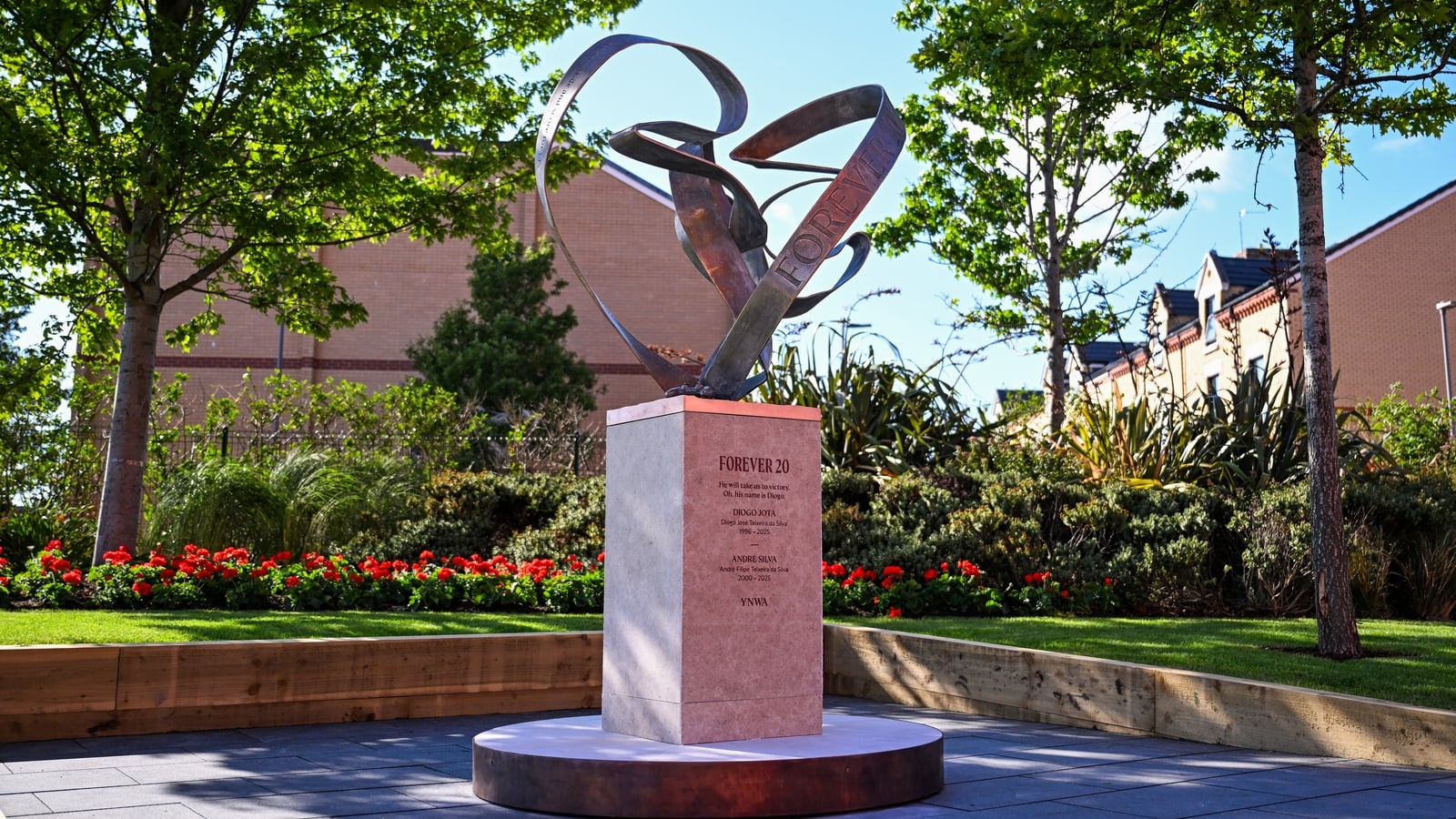Liverpool unveil Anfield memorial to Diogo Jota