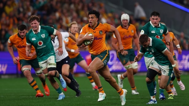 SYDNEY, AUSTRALIA - JULY 04: during the Nations Championship match between Australia Wallabies and Ireland at Allianz Stadium on July 04, 2026 in Sydney, Australia. (Photo by Morgan Hancock - Nations Championship/Nations Championship via Getty Images)