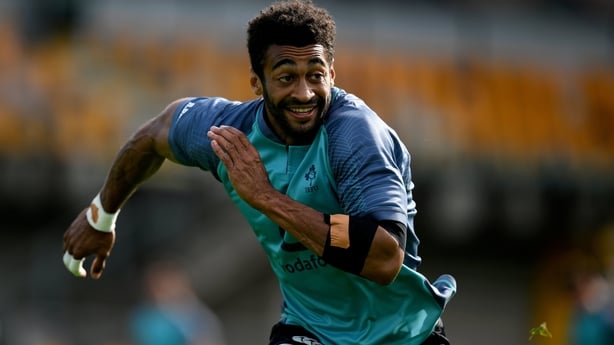 27 June 2026; Robert Baloucoune during an Ireland rugby squad training session at Leichhardt Oval in Sydney, Australia. Photo by Brendan Moran/Sportsfile