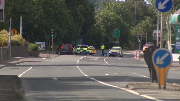 Emergency services attend the scene of a road crash in Ballyhea, Co Cork