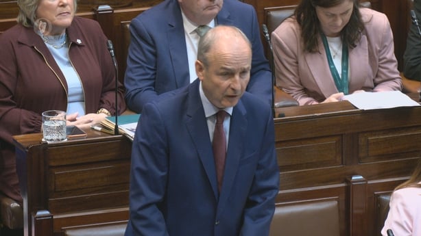 Taoiseach Micheál Martin speaking in the Dáil
