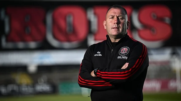 8 July 2026; Manager Alan Reynolds stands for a portraits during a Bohemians media conference at Dalymount Park in Dublin. Photo by Seb Daly/Sportsfile