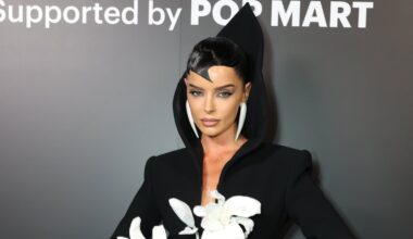 Maura Higgins wears avant-garde design to Robert Wun's show