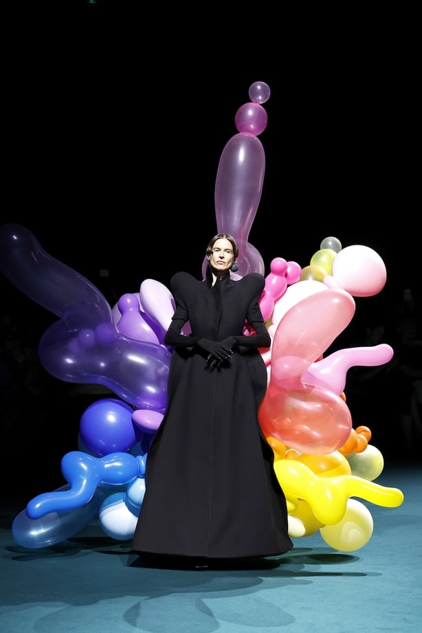 A model walks the runway during the Robert Wun Haute Couture Fall/Winter 2026/2027 show