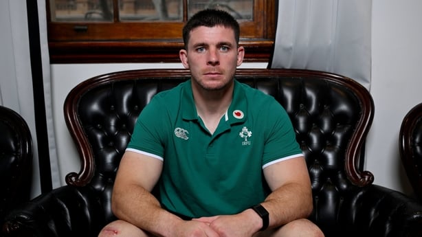 7 July 2026; Nick Timoney poses for a portrait after an Ireland rugby media conference at the Intercontinental Hotel in Sydney, Australia. Photo by Brendan Moran/Sportsfile