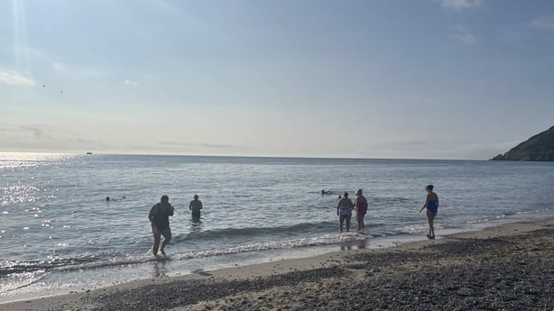 Bray beach on a hot summers day