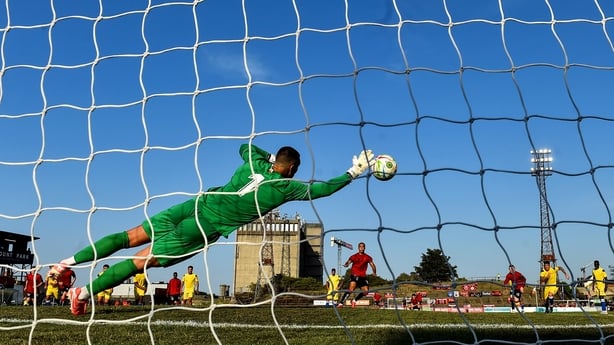 Douglas James-Taylor scores a penalty for Bohemians