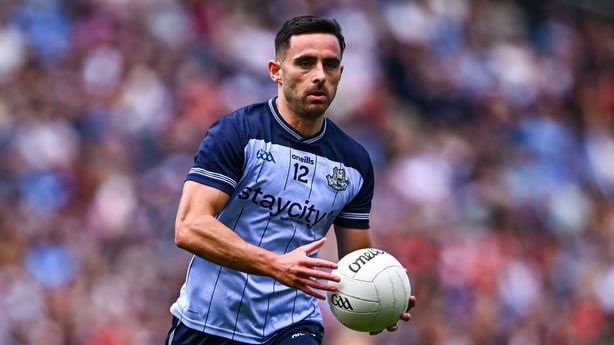 28 June 2026; Niall Scully of Dublin during the GAA Football All-Ireland Senior Championship quarter-final match between Dublin and Galway at Croke Park in Dublin. Photo by Piaras Ó Mídheach/Sportsfile