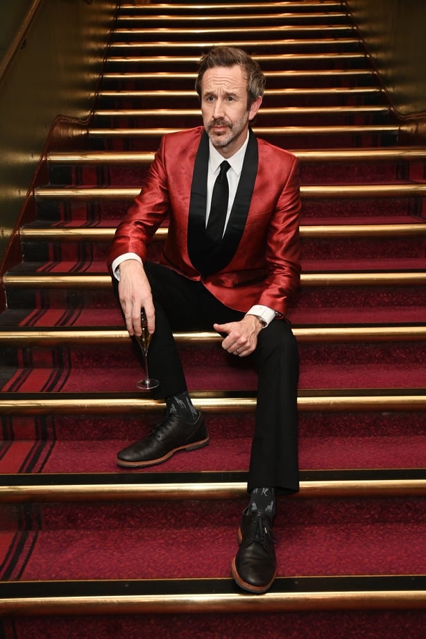 LONDON, ENGLAND - APRIL 06: Chris O'Dowd poses backstage at The Olivier Awards 2025 with Mastercard at The Royal Albert Hall on April 6, 2025 in London, England. (Photo by Alan Chapman/Dave Benett/Getty Images)