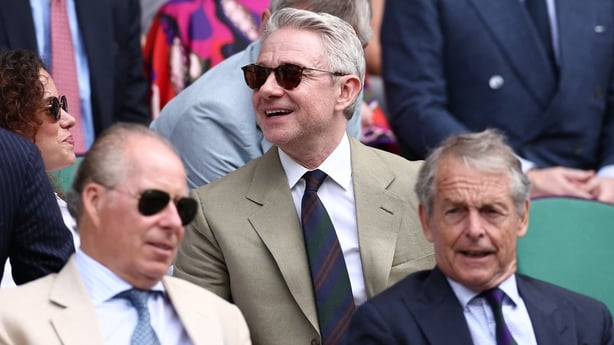 Martin Freeman at the twelfth day of the 2026 Wimbledon Championships at The All England Lawn Tennis and Croquet Club in Wimbledon on 10 July, 2026. (Photo by HENRY NICHOLLS / AFP) / RESTRICTED TO EDITORIAL USE