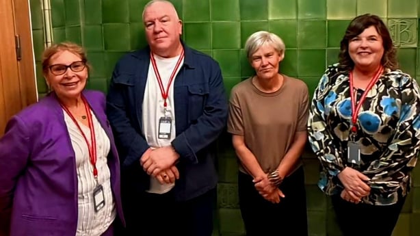 L-R Fay Maxted CEO Survivors Trust Simon Byrne Kate Green Deputy Mayor Manchester and Maria Byrne - RTE
