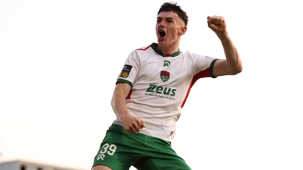 10 July 2026; Cillian Murphy of Cork City celebrates after scoring his side's third goal during the SSE Airtricity Men's First Division match between Cork City and Longford Town at Turner's Cross in Cork. Photo by Michael P Ryan/Sportsfile