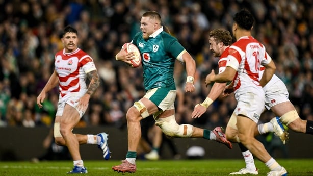 11 July 2026; Sean Jansen of Ireland during the 2026 Nations Championship Round Two match between Japan and Ireland at McDonald Jones Stadium in Newcastle, Australia. Photo by Brendan Moran/Sportsfile