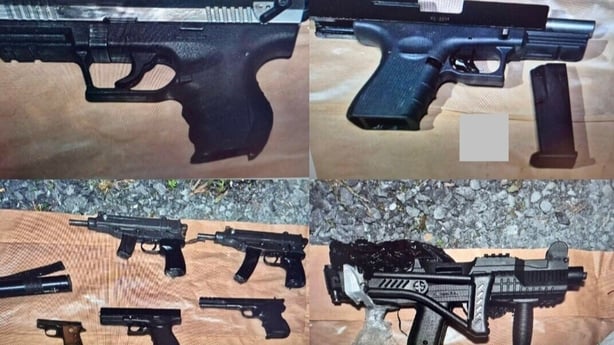 Firearms seized by gardaí in Laois and Kildare