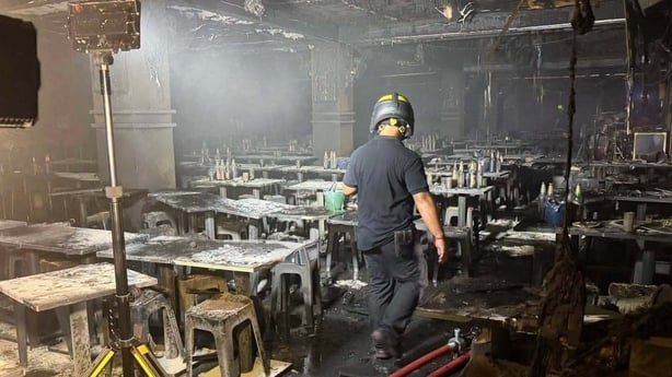 Burned out building in Thailand