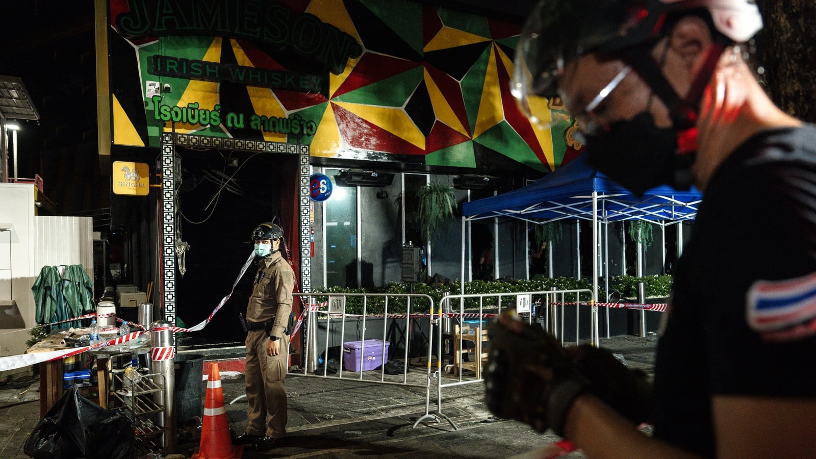 Fire exits in Bangkok bar were impeded