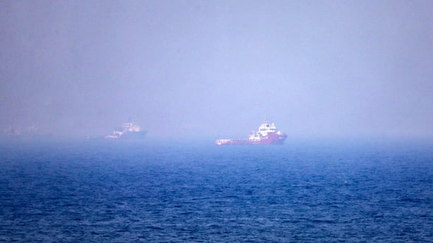 Ships sailing near the Strait of Hormuz