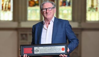 Adrian Dunbar receives Freedom of the City of London