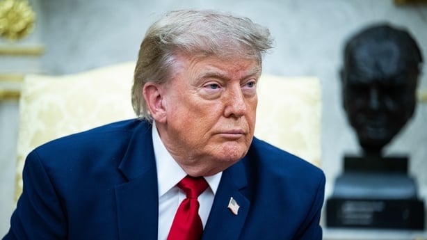 US President Donald Trump in the Oval Office