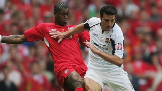 during the FA Cup Final match between Liverpool and West Ham United at the Millennium Stadium on May 13, 2006 in Cardiff, Wales.