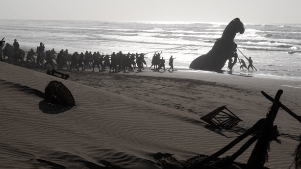 On the beach in The Odyssey