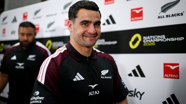 16 July 2026; ?Josh Moorby during a New Zealand All Blacks media conference at the Hyatt Park hotel in Auckland, New Zealand. Photo by Brendan Moran/Sportsfile