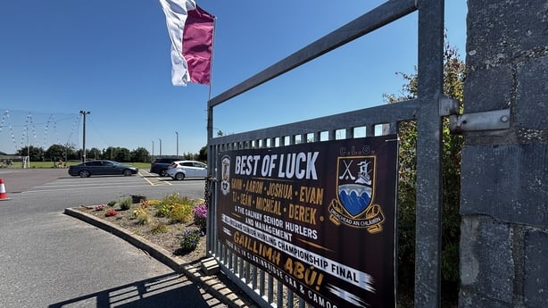 A best of luck sign seen at Clarinbridge GAA club