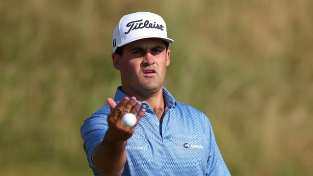 SOUTHPORT, ENGLAND - JULY 16: Jackson Suber of the United States on the 17th green on day one of the The 154th Open Championship at Royal Birkdale on July 16, 2026 in Southport, England. (Photo by Andrew Redington/Getty Images)