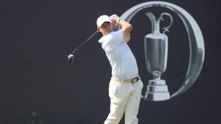 SOUTHPORT, ENGLAND - JULY 17: Rory McIlroy of Northern Ireland tees off on the first hole on day two of the The 154th Open Championship at Royal Birkdale on July 17, 2026 in Southport, England. (Photo by Warren Little/Getty Images)