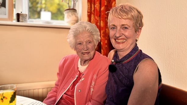 Kathleen Daly and her helper Ita Patton