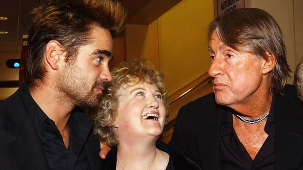 Actor Colin Farrell (L), actress Brenda Fricker (C) and director Joel Schumacher (R) attend the world premiere of the movie