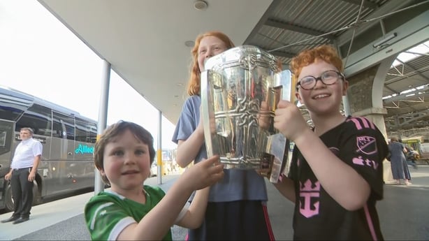 Limerick fans in Heuston Station