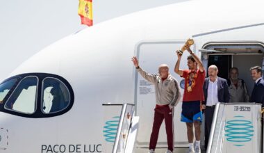 Spain's World Cup champions return home
