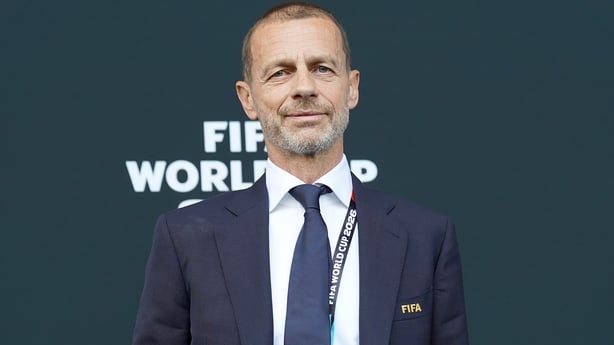 MEXICO CITY, MEXICO - JUNE 11: UEFA President Aleksander Ceferin arrives before the FIFA World Cup 2026 Group A match between Mexico and South Africa at Mexico City Stadium on June 11, 2026 in Mexico City, Mexico. (Photo by Toya Sarno Jordan - FIFA/FIFA via Getty Images)