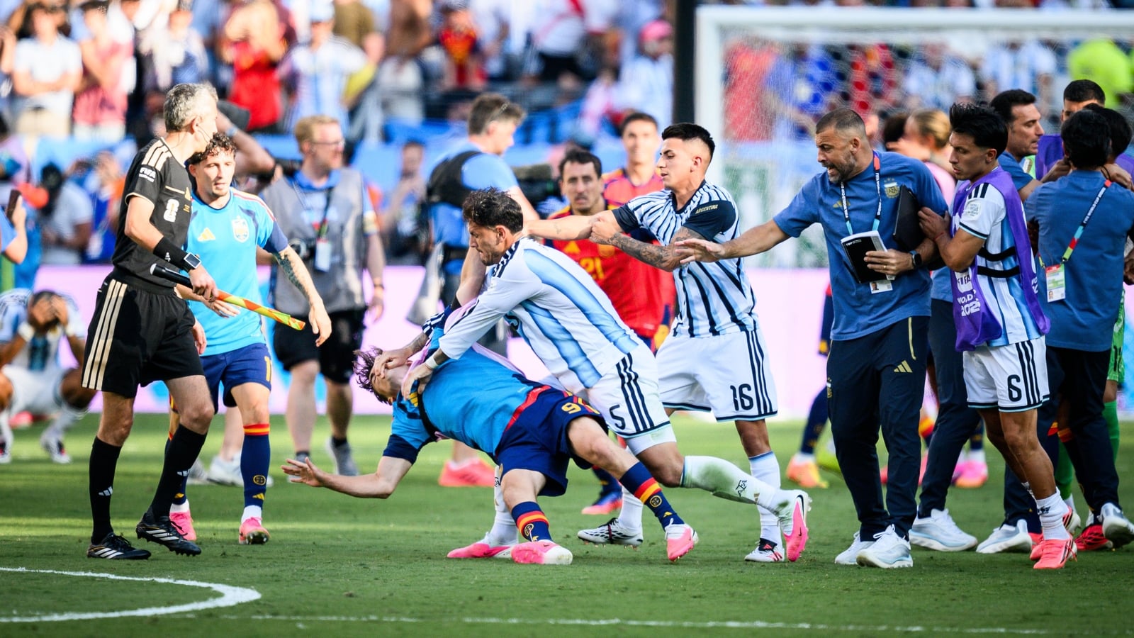 Spain's Gavi wants no Paredes ban for post-match scuffle