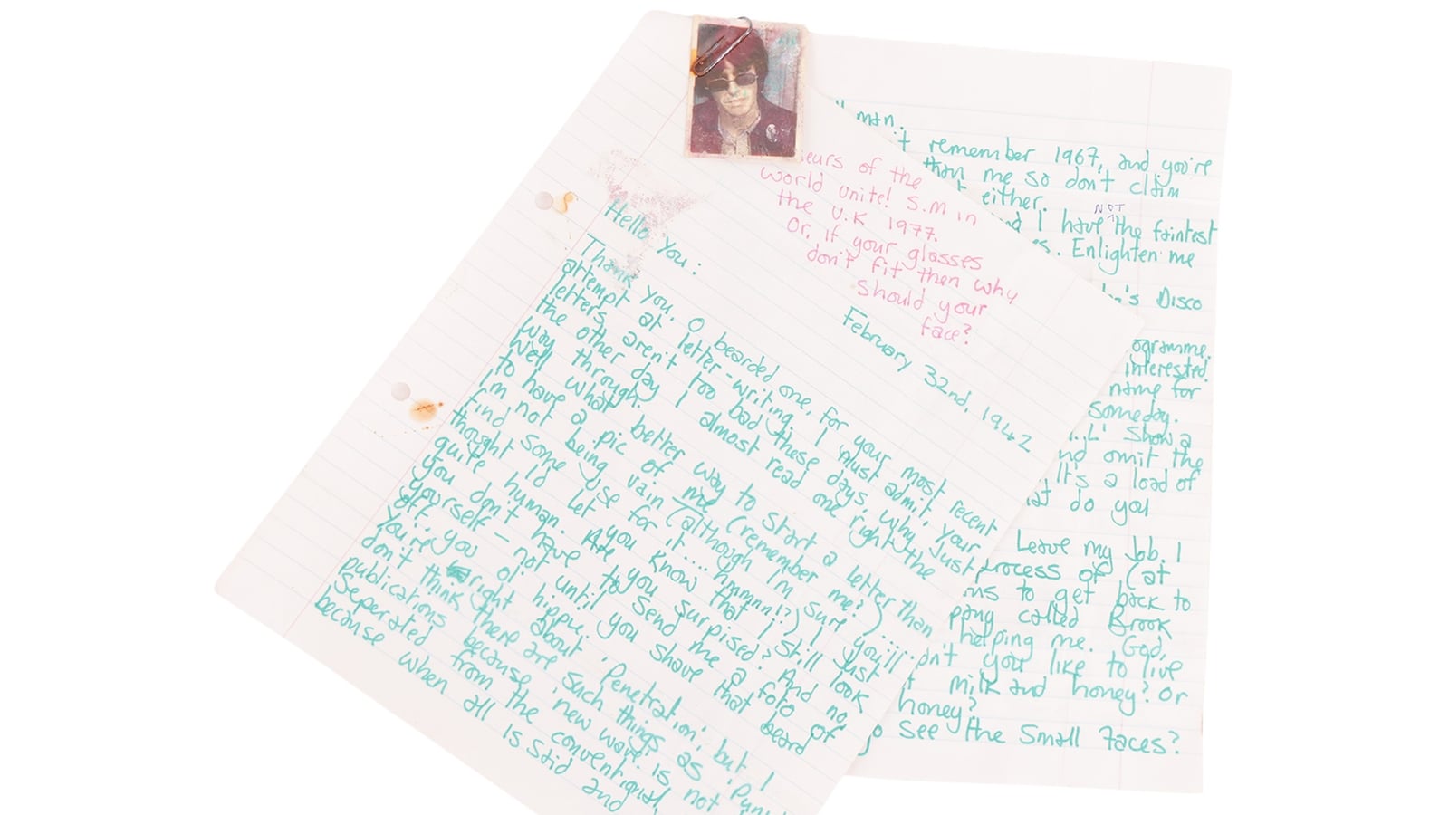Letters written by young Morrissey expected to fetch £22k