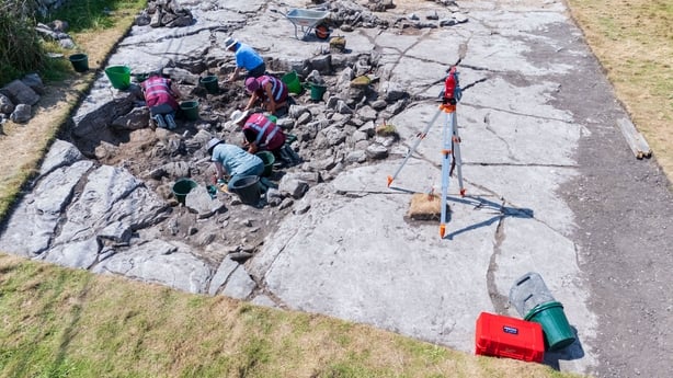 The excavation at Prospecthill megalithic tombs, Co Galway