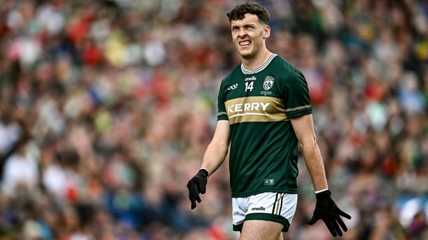 26 July 2026; David Clifford of Kerry during the GAA Football All-Ireland Senior Championship final match between Kerry and Mayo at Croke Park in Dublin. Photo by Seb Daly/Sportsfile