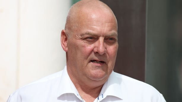 Kevin Carroll pictured leaving the central criminal court in Dublin after Derek Boyd was sentenced for the murder of Mark Carroll