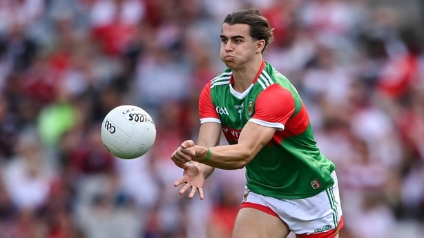 11 September 2021; Oisín Mullin of Mayo during the GAA Football All-Ireland Senior Championship Final match between Mayo and Tyrone at Croke Park in Dublin. Photo by Ramsey Cardy/Sportsfile