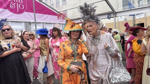 Noeline Kelly and Bríd Fallon at the Galway Races