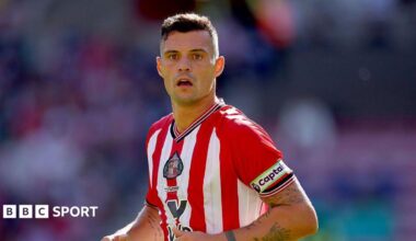 Granit Xhaka in action for Sunderland