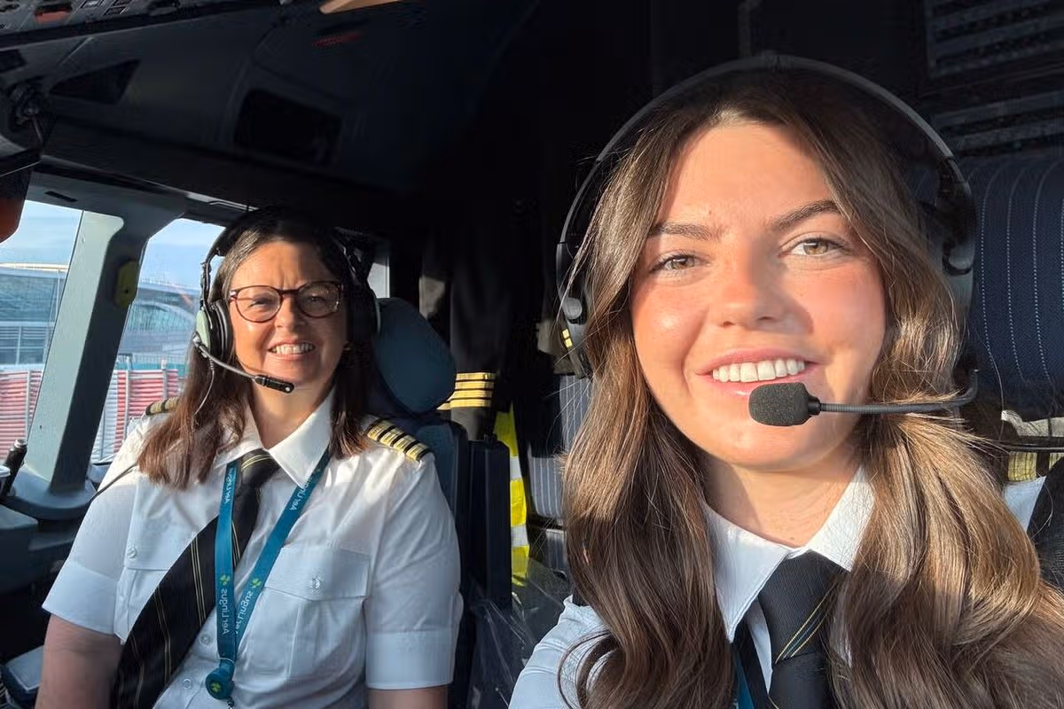 Proud mum Sonya Bissett and daughter Lara Danaher made history this week when they flew an Aer Lingus plane together